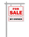 Real Estate For Sale Sign by owner Royalty Free Stock Photo