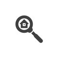 Real estate search vector icon Royalty Free Stock Photo