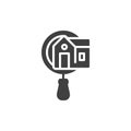 Real estate search vector icon Royalty Free Stock Photo