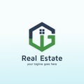 Real estate sector with focus on data logo design Royalty Free Stock Photo