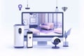 Real estate security enhanced by alarm systems and protective perimeters using advanced camera operator skills and networked geogr