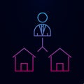 Real estate - select house nolan icon. Simple thin line, outline vector of real estate icons for ui and ux, website or mobile