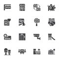 Real estate service vector icons set