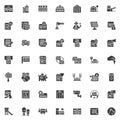 Real estate service vector icons set Royalty Free Stock Photo