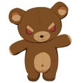 Evil Teddy bear vector art Royalty Free Stock Photo