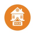 Real Estate, sold symbol icon design