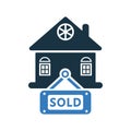 Real Estate, sold symbol icon