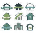 Real estate symbol house logos