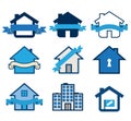 Real estate symbol house logos