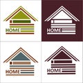 Real estate symbols - roofs of houses and buildings, such a logo