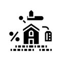 real estate taxes glyph icon vector illustration Royalty Free Stock Photo