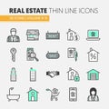 Real Estate Thin Line Icons Set Royalty Free Stock Photo