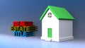 Real estate title on blue Royalty Free Stock Photo