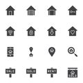 Real estate vector icons set Royalty Free Stock Photo