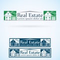 Real Estate vector logo design template color set. House abstract concept icon. Realty construction architecture symbol Royalty Free Stock Photo