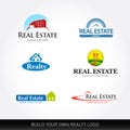 Real estate vector logotypes set. Real Estate logo design template. Realty logos.