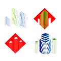 Real Estate web Icons set and vector logos Royalty Free Stock Photo