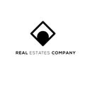 Real estates logo. Geometric logo. Business logo vector Royalty Free Stock Photo