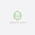 Real estates vector logo design Royalty Free Stock Photo