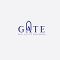 Real estates vector logo design Royalty Free Stock Photo