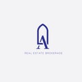 Real estates vector logo design Royalty Free Stock Photo