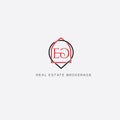 Real estates vector logo design Royalty Free Stock Photo