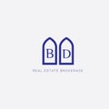 Real estates vector logo design Royalty Free Stock Photo