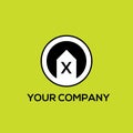 Real estates vector logo letter X Royalty Free Stock Photo