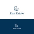Real estates vector logo . Royalty Free Stock Photo