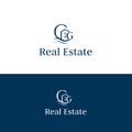 Real estates vector logo . Royalty Free Stock Photo