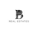 Real estates vector logo. B letter logo. Properties emblem. House sign