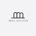 Real estates vector logo. B letter logo. Properties emblem. House sign