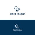 Real estates vector logo . Royalty Free Stock Photo