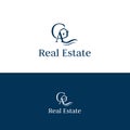 Real estates vector logo . Royalty Free Stock Photo