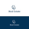 Real estates vector logo . Royalty Free Stock Photo
