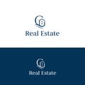 Real estates vector logo .