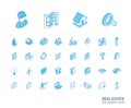 Real Estste and Rent Apartment isometric line icons. 3d vector Royalty Free Stock Photo