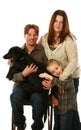 Real family with dog