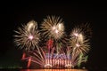 Real Fireworks display celebration, New Year Firework Royalty Free Stock Photo