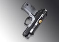 Real hand gun pistole 9mm Royalty Free Stock Photo