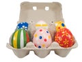 Real hand painted Easter eggs Royalty Free Stock Photo