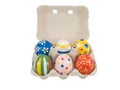 Real hand painted Easter eggs Royalty Free Stock Photo