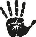 Real Handprint vector