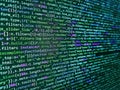 Real Html code developing screen. Shallow Depth of Field effect. Python programming developer code. Web abstract programming and Royalty Free Stock Photo