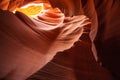 Real images of the lower Antelope canyon in Arizona, USA Royalty Free Stock Photo