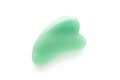Jade massage stone gua sha isolated on white Royalty Free Stock Photo
