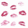 Real kiss lipstick of female isolated