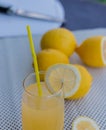 Real Lemonade Represents Refreshing Summertime And Juice