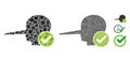 Real liar Mosaic Icon of Inequal Elements