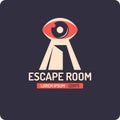 Real-life room escape and quest game poster. Royalty Free Stock Photo